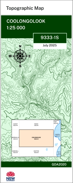 Coolongolook 1-25,000 Topographic Map NSW 9333-1-S