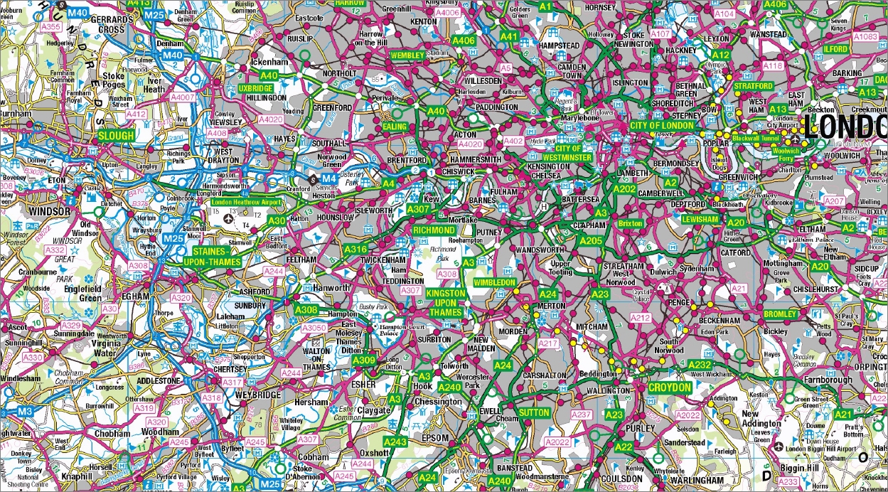 London M25 Poster London Heathrow and Windsor - Image 2