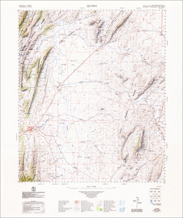 Quorn 1-100,000 Topo Map 6533 GA - Image 3