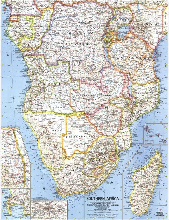 Southern Africa 1962 Edition National Geographic
