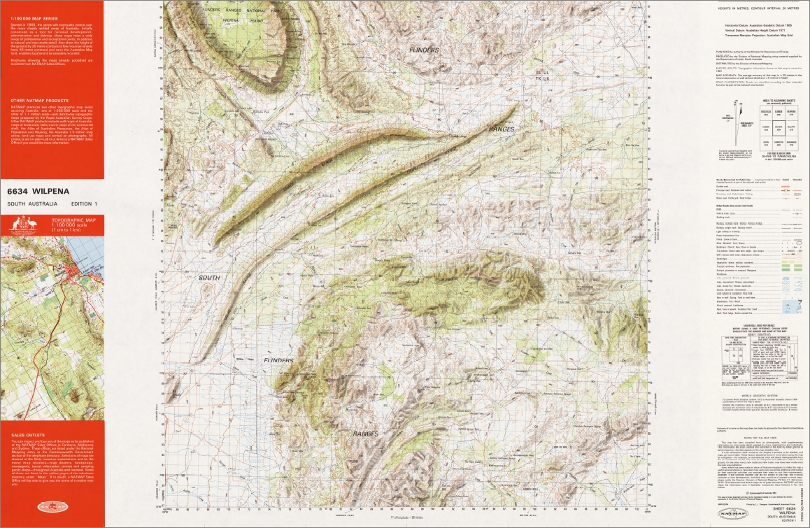 Wilpena 1-100,000 Topo Map 6634 GA - Image 3