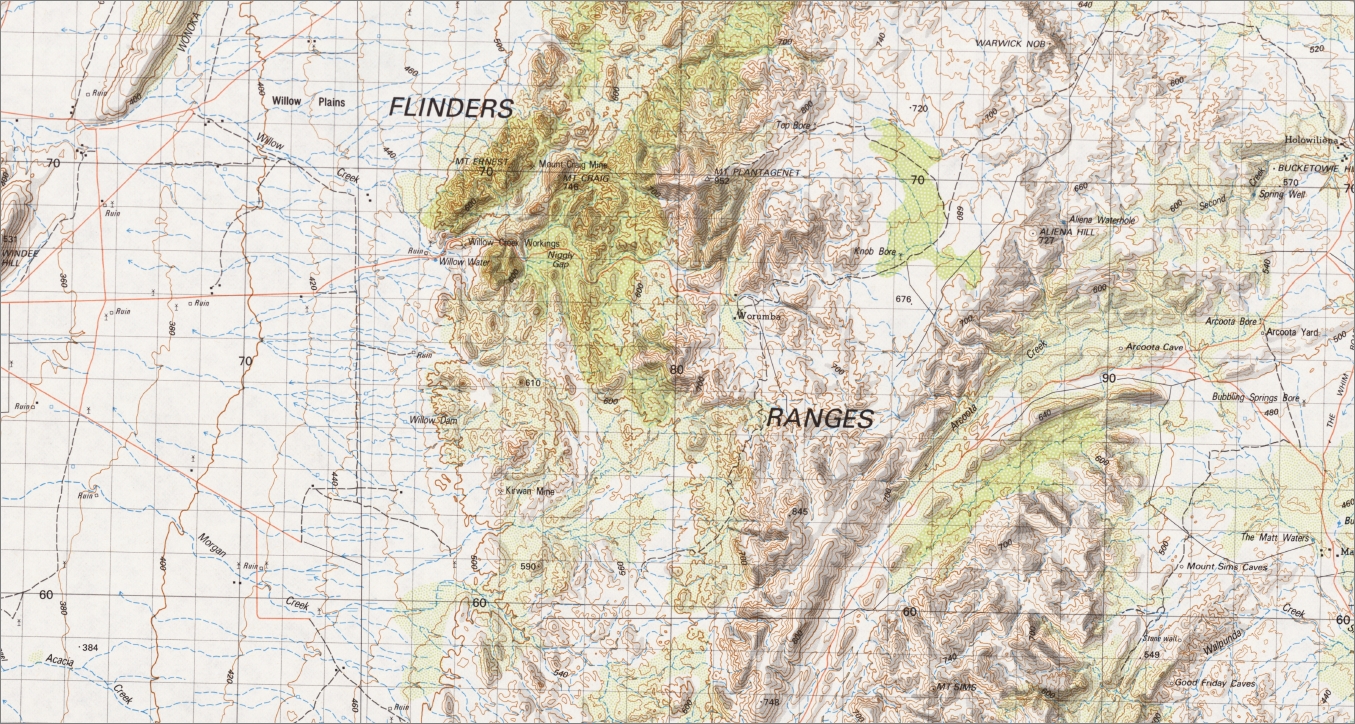 Wilpena 1-100,000 Topo Map 6634 GA - Image 2
