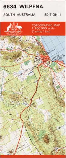 Wilpena 1-100,000 Topo Map 6634 GA