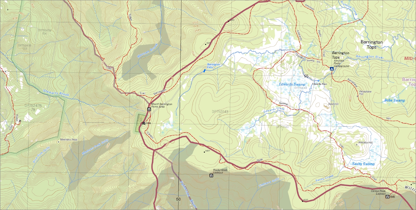 Barrington Tops 1-25,000 NSW Topo Map 9133-1-N - Image 2